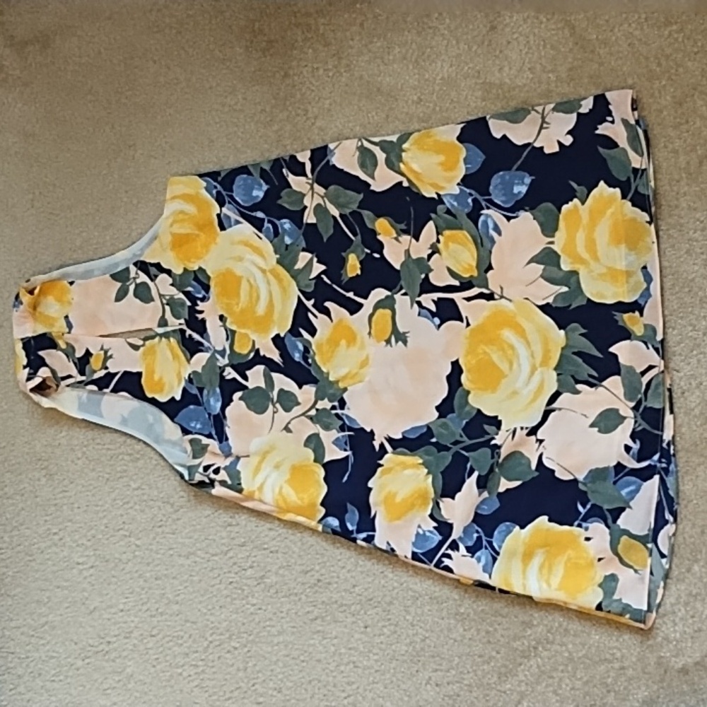 Lulu's Yellow and Blue Floral Mini Dress EUC - Picture 5 of 9
